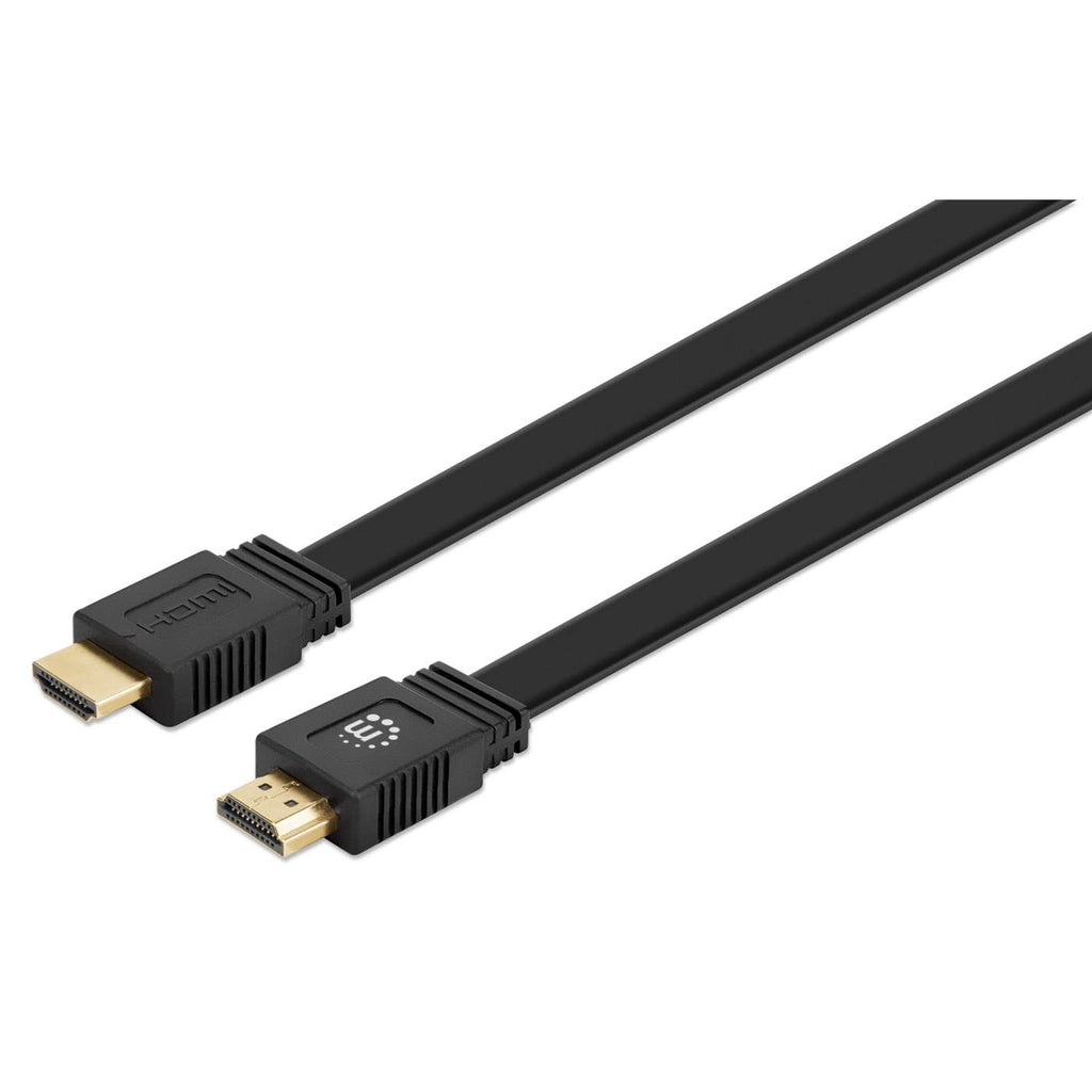 Manhattan HDMI Cable with Ethernet (Flat), 4K@60Hz (Premium High Speed)