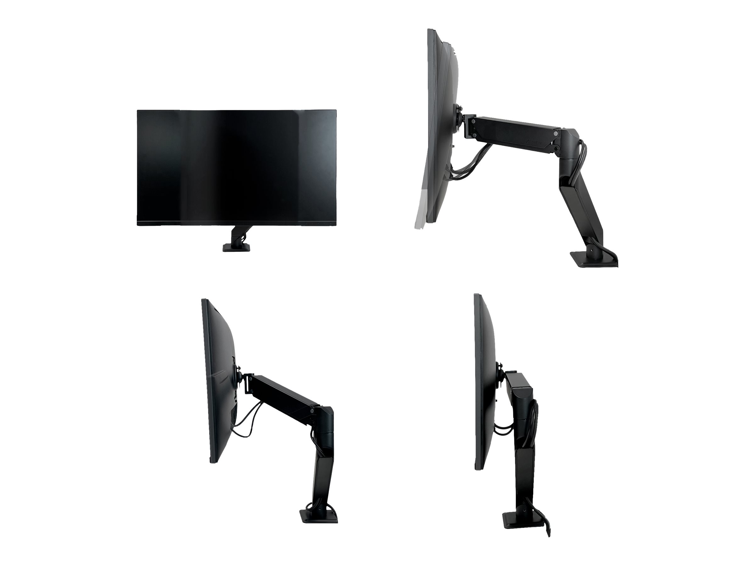 Arctic X1-3D - Befestigungskit (Gelenkarm) - full-motion - für Monitor - Stahl, Zinklegierung, Aluminiumlegierung - mattschwarz - Bildschirmgröße: up to 101.6 cm (wide)