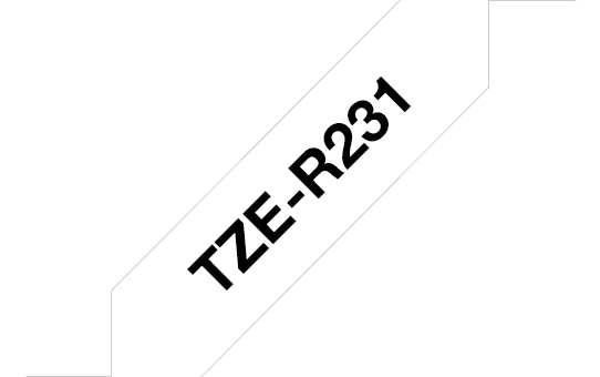 Brother TZe-R231 - Schwarz auf Weiß - Rolle (1,2 cm x 4 m)