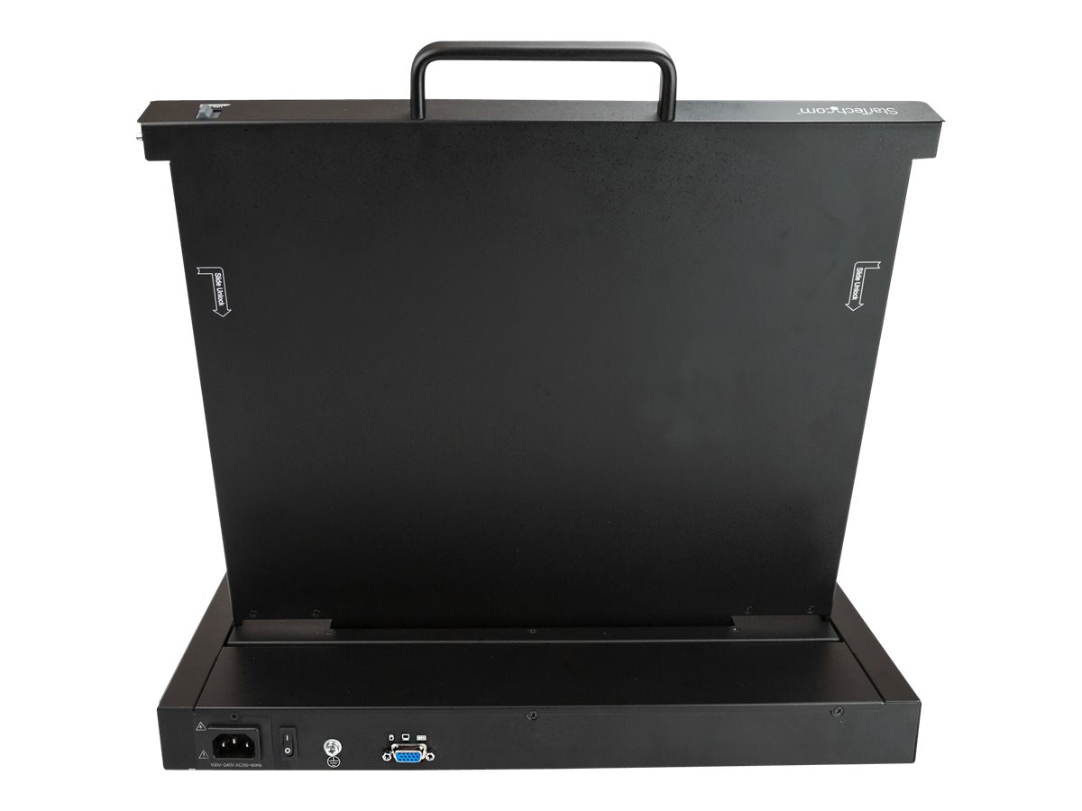 StarTech.com Rack KVM Konsole - US Tastatur(QWERTY), Ein Port VGA KVM mit 17" LCD Monitor - 1HE LCD KVM Konsolenschublade mit Kabeln - USB Unterstützung - 50.000 MTBF (RKCONS1701)