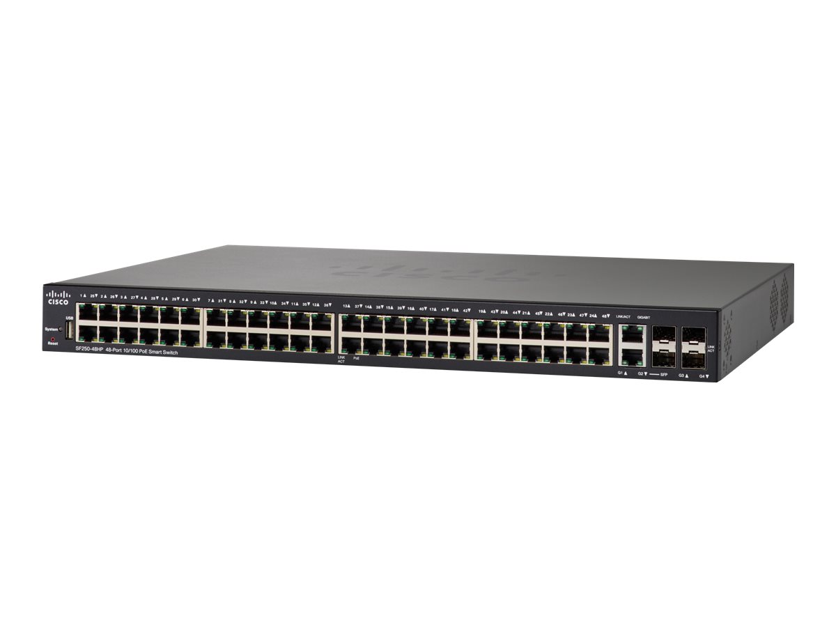Cisco 250 Series SF250-48HP - Switch - Smart - 48 x 10/100 (PoE+)