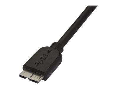 StarTech.com 15cm schlankes SuperSpeed USB 3.0 A auf Micro B Kabel - St/St - USB 3.0 Anschlusskabel - Schwarz - USB-Kabel - Micro-USB Type B (M)