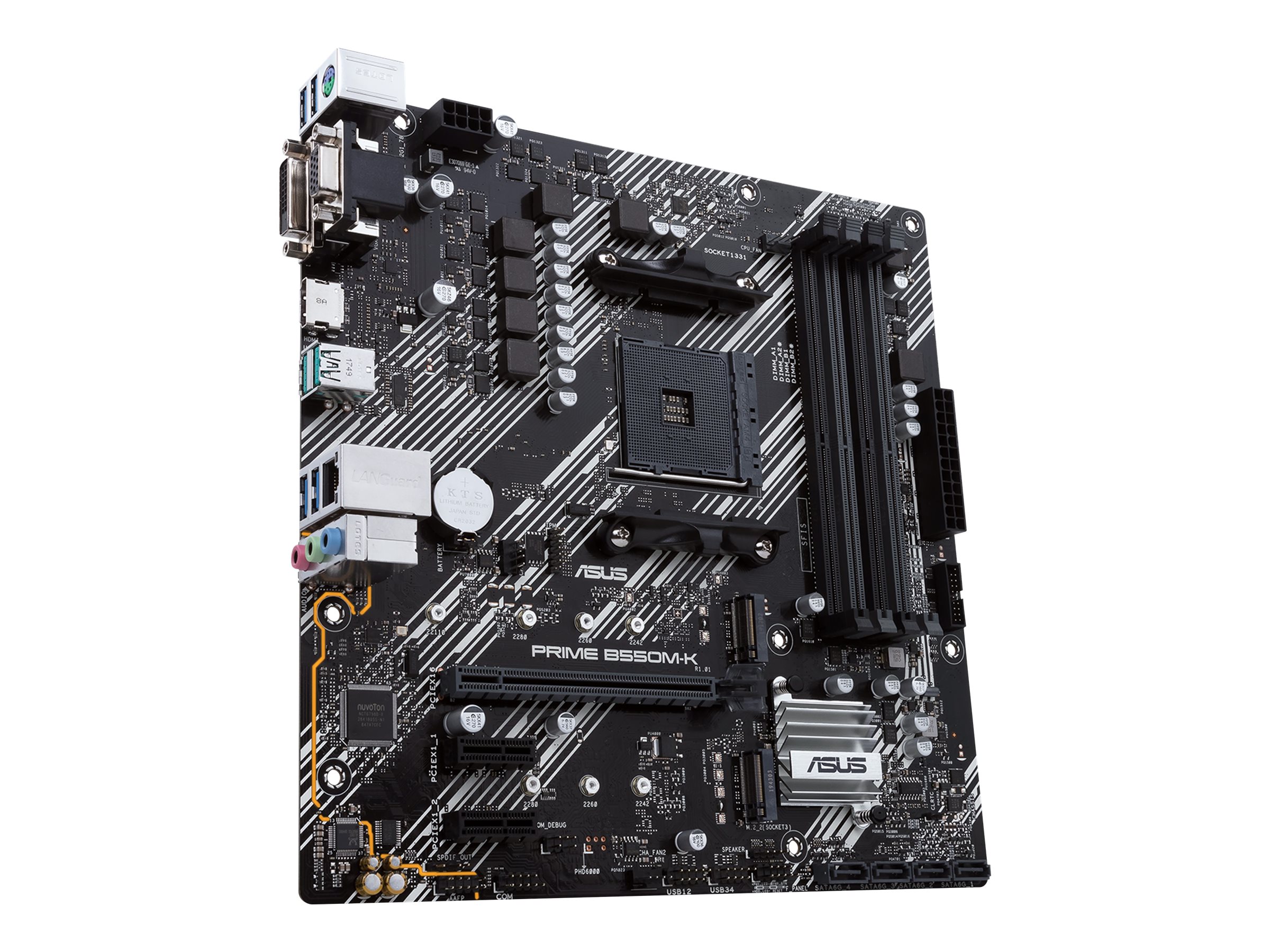 ASUS PRIME B550M-K - Motherboard - micro ATX - Socket AM4 - AMD B550 Chipsatz - USB 3.2 Gen 1, USB 3.2 Gen 2 - Gigabit LAN - Onboard-Grafik (CPU erforderlich)