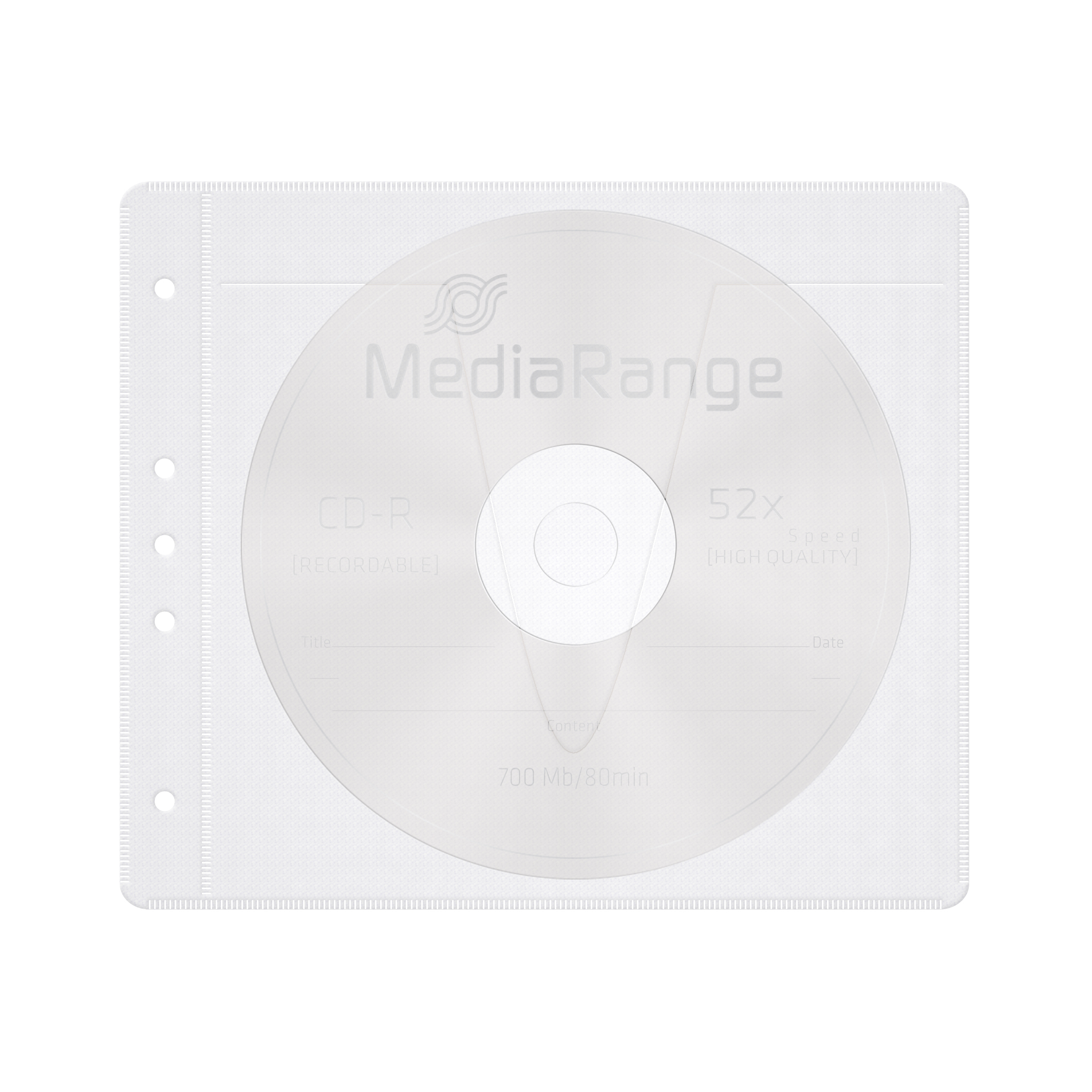 MEDIARANGE CD-/DVD-Hülle - Kapazität: 1 CD, 1 DVD - weiß (Packung mit 100)