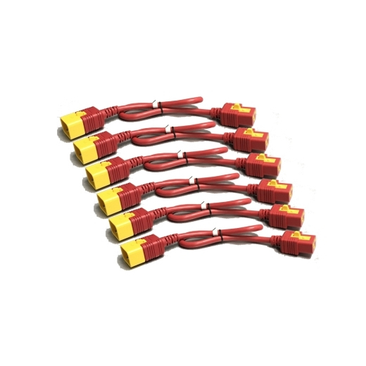 APC Power Cord Kit - Stromkabel - IEC 60320 C19 bis IEC 60320 C20 - 16 A - 61 cm - Rot (Packung mit 6)