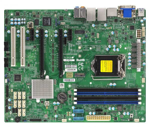 Supermicro X11SAE-F - Motherboard - ATX - LGA1151 Socket - C236 - USB 3.0, USB 3.1 - 2 x Gigabit LAN - Onboard-Grafik - HD Audio (8-Kanal)