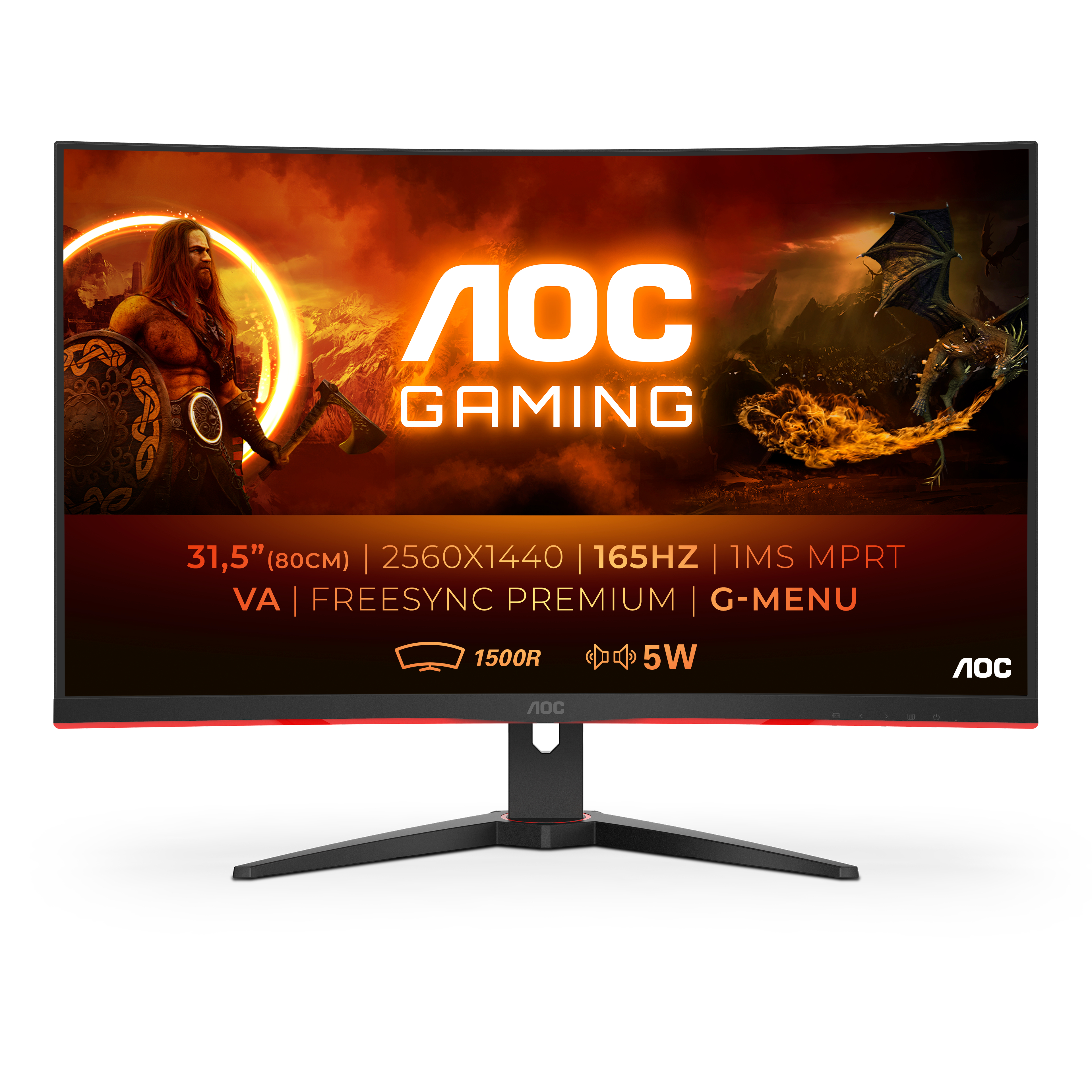 AOC Gaming CQ32G2SE/BK - LED-Monitor - Gaming - gebogen - 80 cm (32")