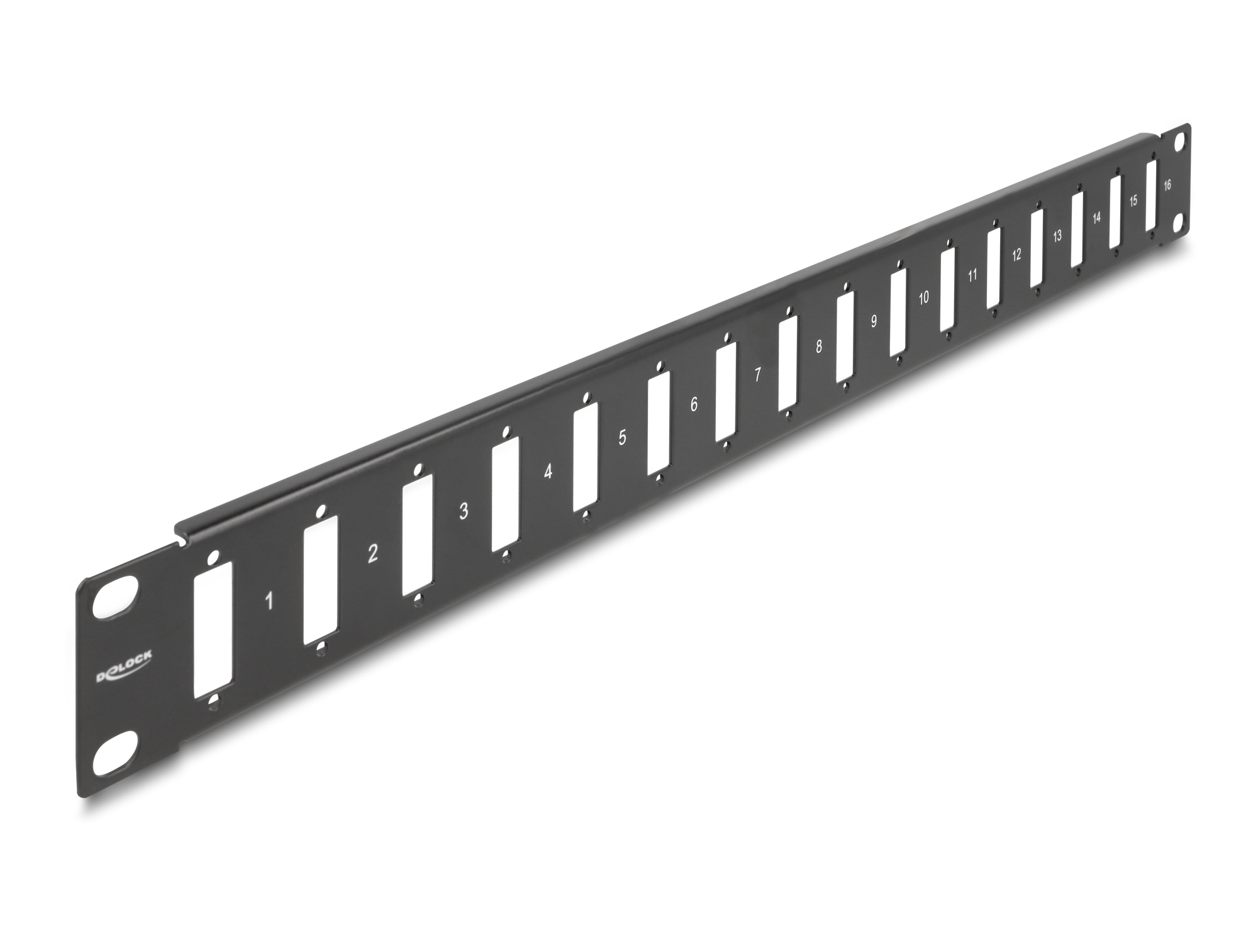 Delock Patchpanel (Blindblech) - mit Schraubverbindung - Rack montierbar - Schwarz - 1U - 48.3 cm (19")