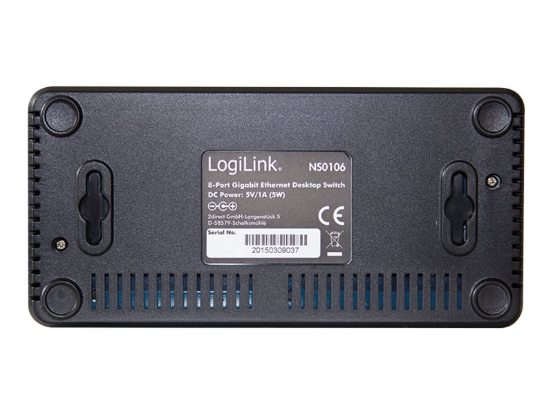 LogiLink Gigabit Desktop Switch 8-Port - Switch