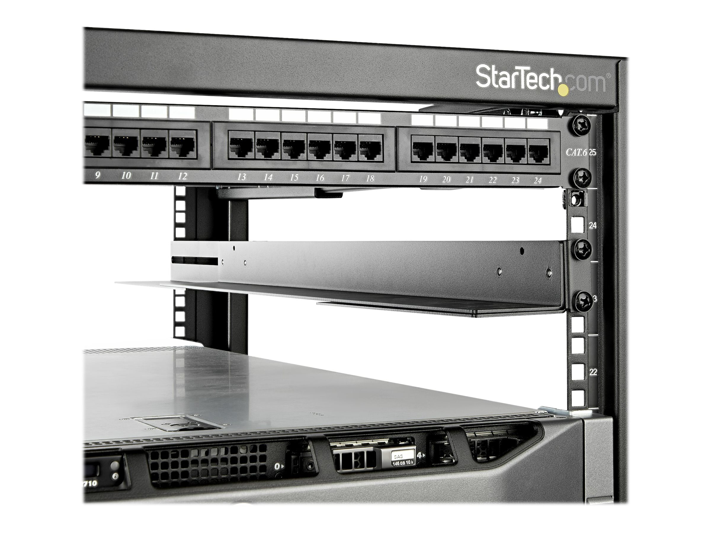 StarTech.com 1HE 19 Zoll Server Rack Schienen - 60,9-91cm Einstellbare Tiefe - Universelle 4 Pfosten Rack Schienen - Netzwerk Geräte/Server/UPS Schienen für HPE ProLiant Dell PowerEdge (UNIRAILS1UB)