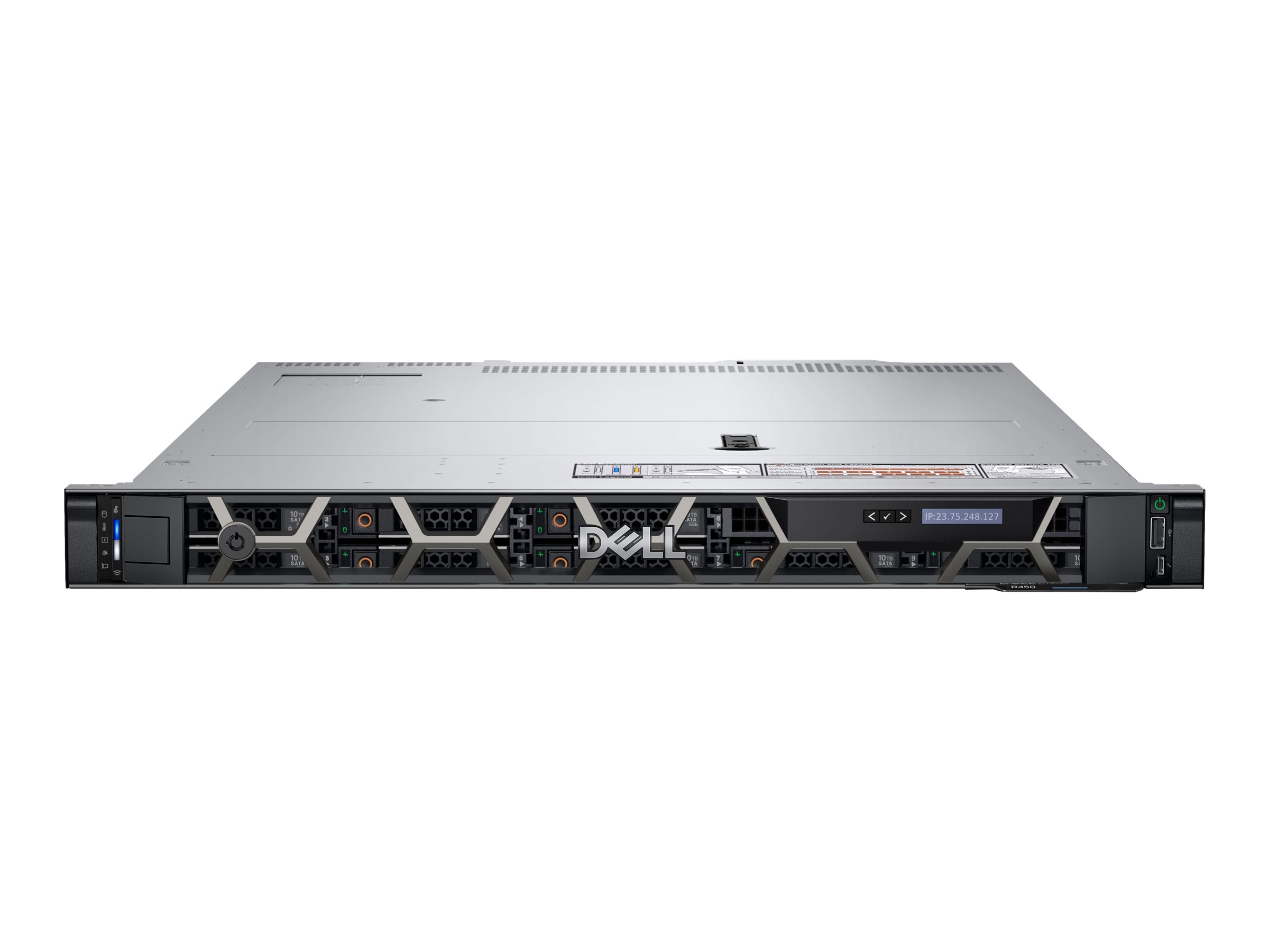Dell PowerEdge R450 - Server - Rack-Montage - 1U - zweiweg - 1 x Xeon Silver 4314 / 2.4 GHz - RAM 32 GB - SAS - Hot-Swap 6.4 cm (2.5")