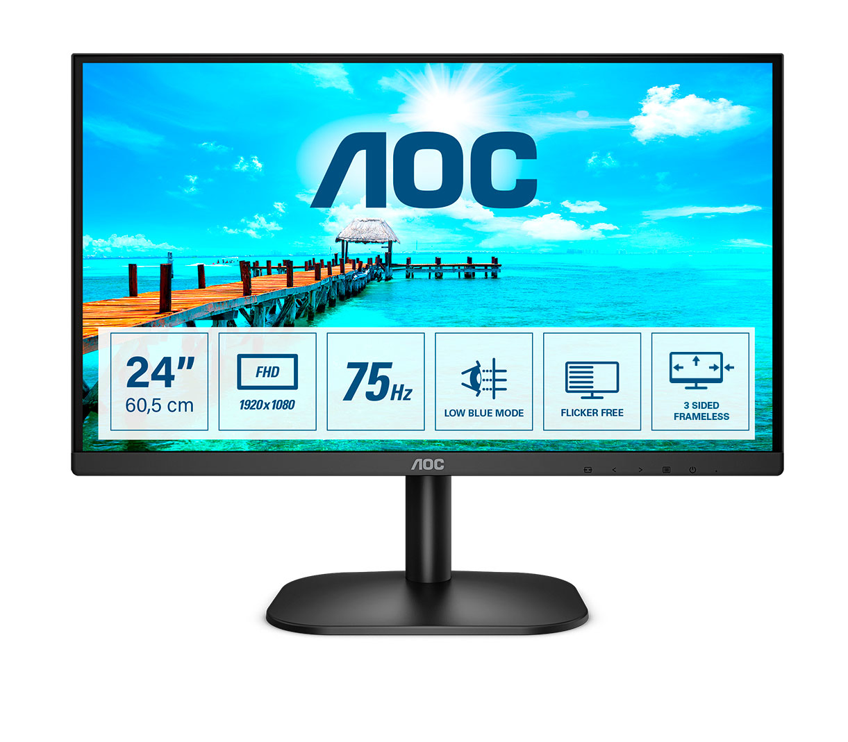AOC 24B2XDM - B2 Series - LED-Monitor - 60.5 cm (23.8")