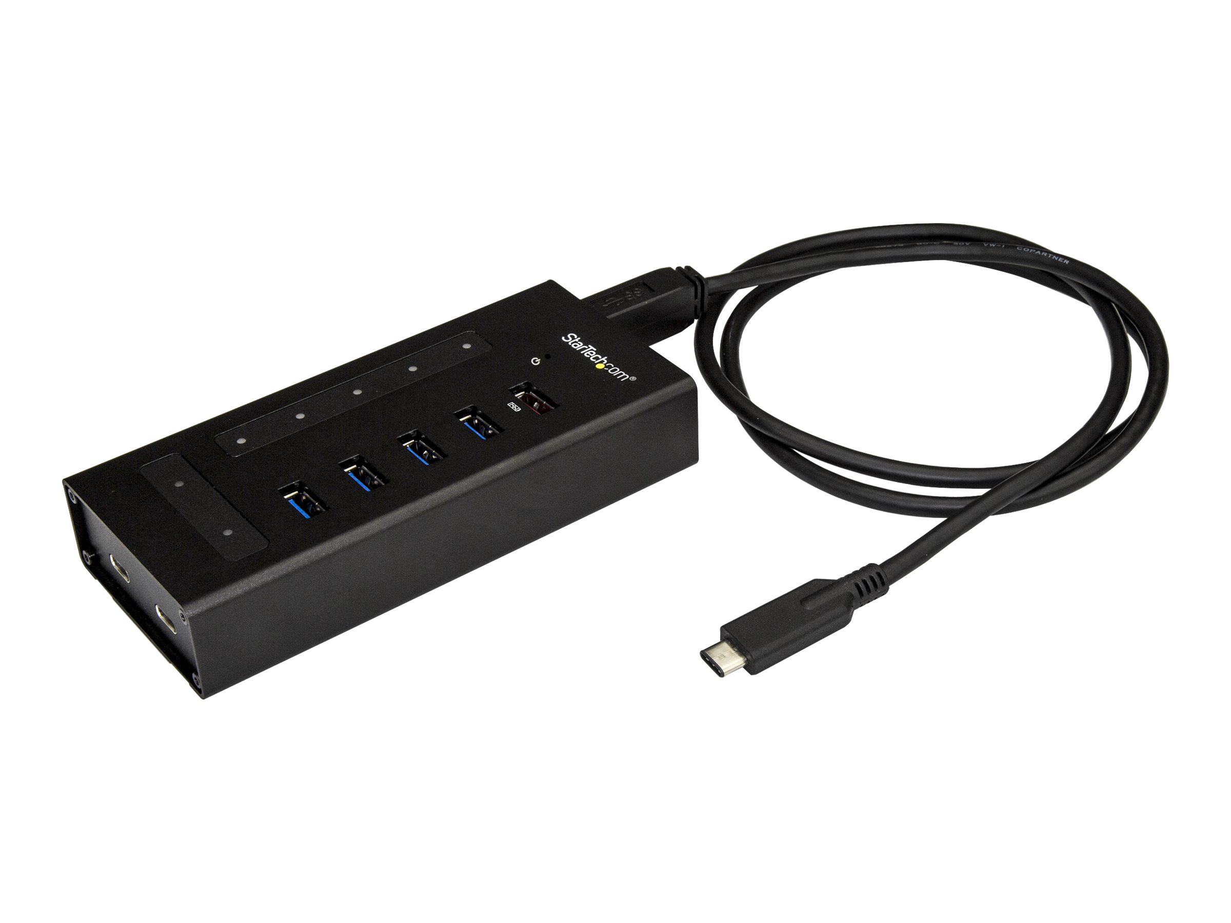 StarTech.com USB Hub 7 Port - Metall - USB-A zu 3x USB-C und 1x USB-C
