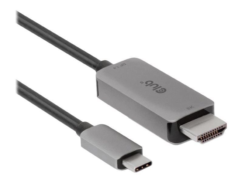 Club 3D Adapterkabel - 24 pin USB-C männlich zu HDMI männlich - 3 m - aktiv, Support von 4K 120 Hz, unterstützt 8K 60 Hz (7680 x 4320)
