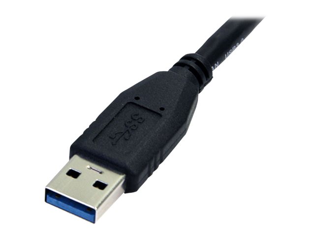 StarTech.com 0,5m USB 3.0 A auf Micro B Kabel - St/St - Schwarz - 50cm SuperSpeed USB 3.0 Anschlusskabel - Stecker / Stecker - USB-Kabel - Micro-USB Type B (M)