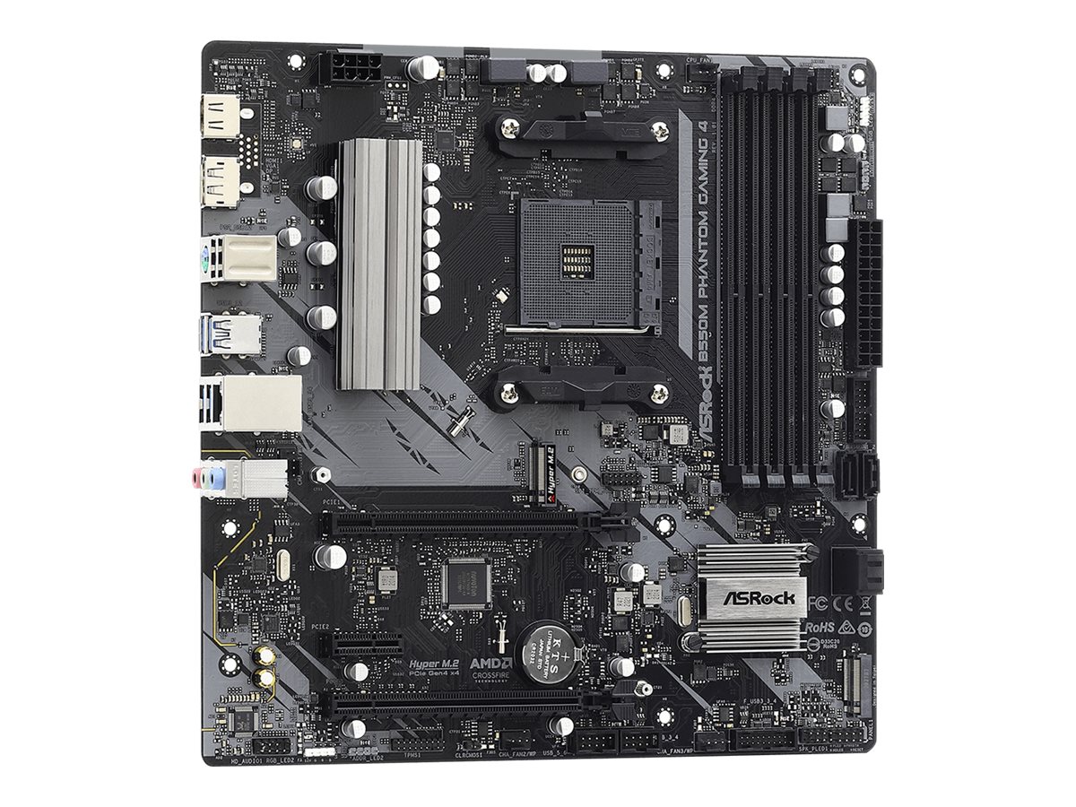 ASRock B550M Phantom Gaming 4 - Motherboard - micro ATX - Socket AM4 - AMD B550 Chipsatz - USB 3.2 Gen 1 - Gigabit LAN - Onboard-Grafik (CPU erforderlich)