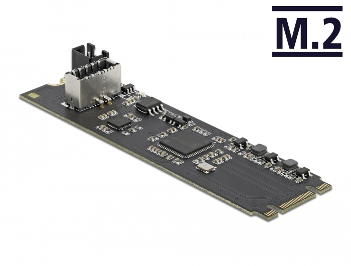 Delock Converter M.2 Key B+M male to 1 x internal USB 3.2 Gen 2 key A 20 pin female - Schnittstellenadapter - M.2 - M.2 Card - 10 Gbit/s - PCIe, USB 3.2 (Gen 2)