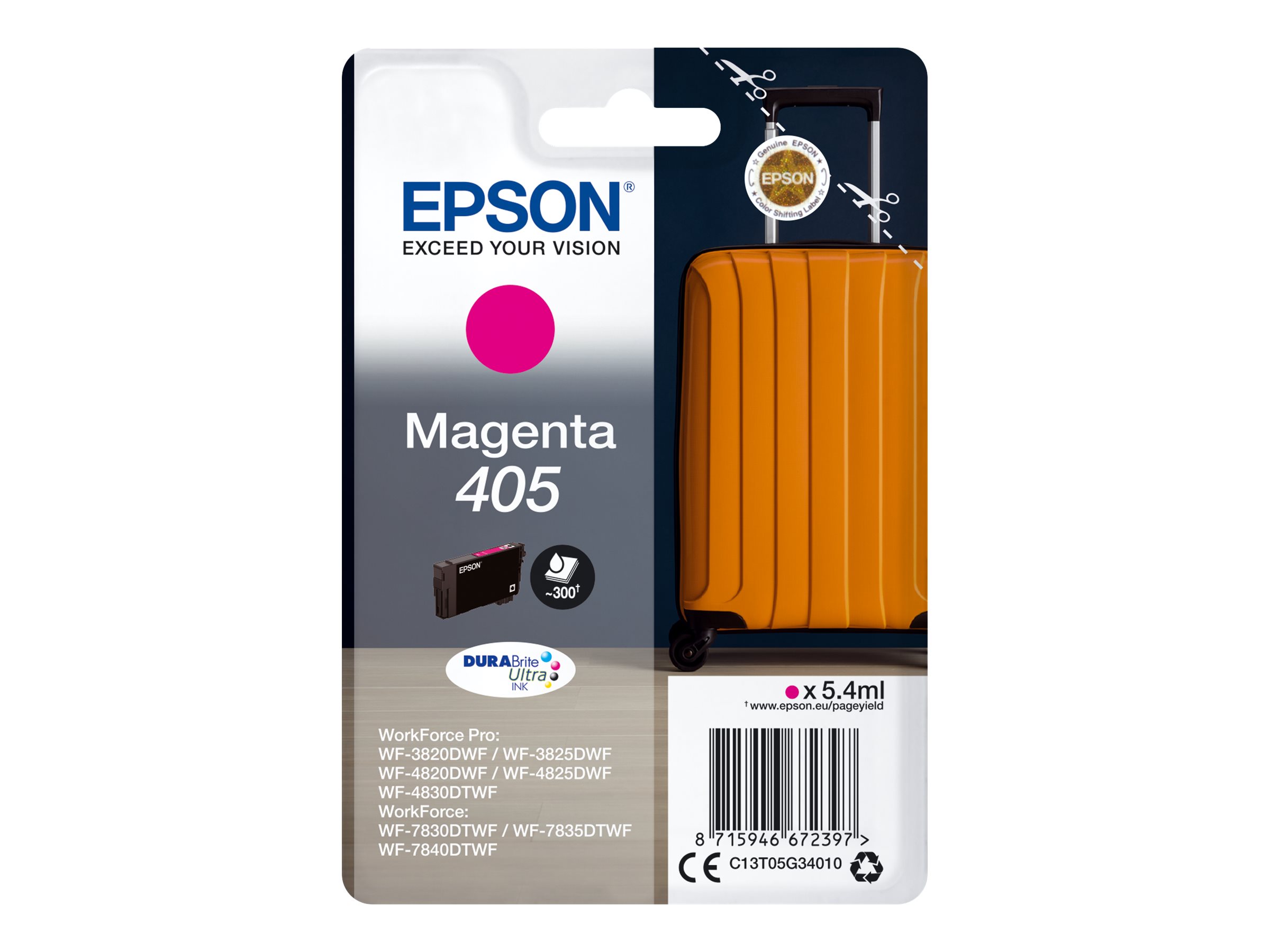 Epson 405 - 5.4 ml - Magenta - original - Blister mit RF- / akustischem Alarmsignal