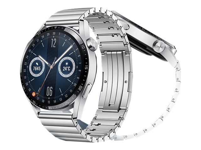 Huawei Watch GT 3 - Elite Edition - 46 mm - Silver Edelstahl - intelligente Uhr mit Riemen - Handgelenkgröße: 140-210 mm - Anzeige 3.6 cm (1.43")