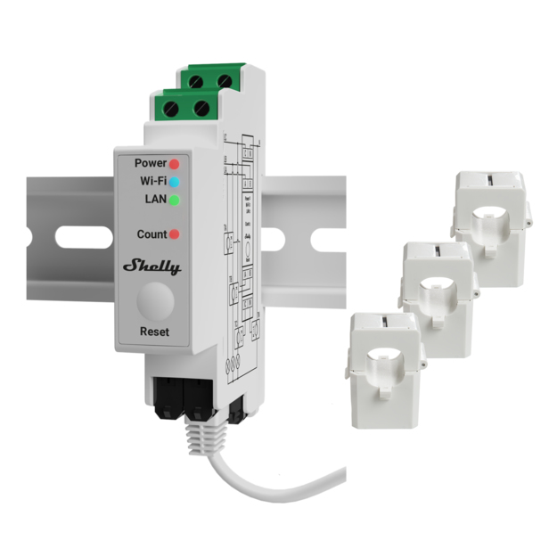 Shelly Pro 3EM WLAN/LAN Stromzähler
