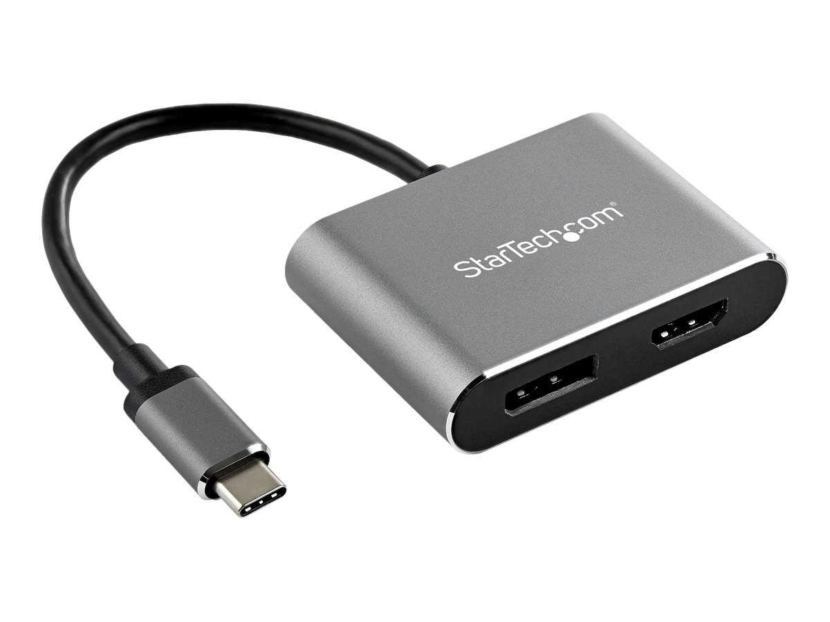 StarTech.com CDP2DPHD USB-C-Multiport Adapter (4K 60Hz UHD, 2-in-1 USB Typ C auf HDMI/DP Display oder Monitor)