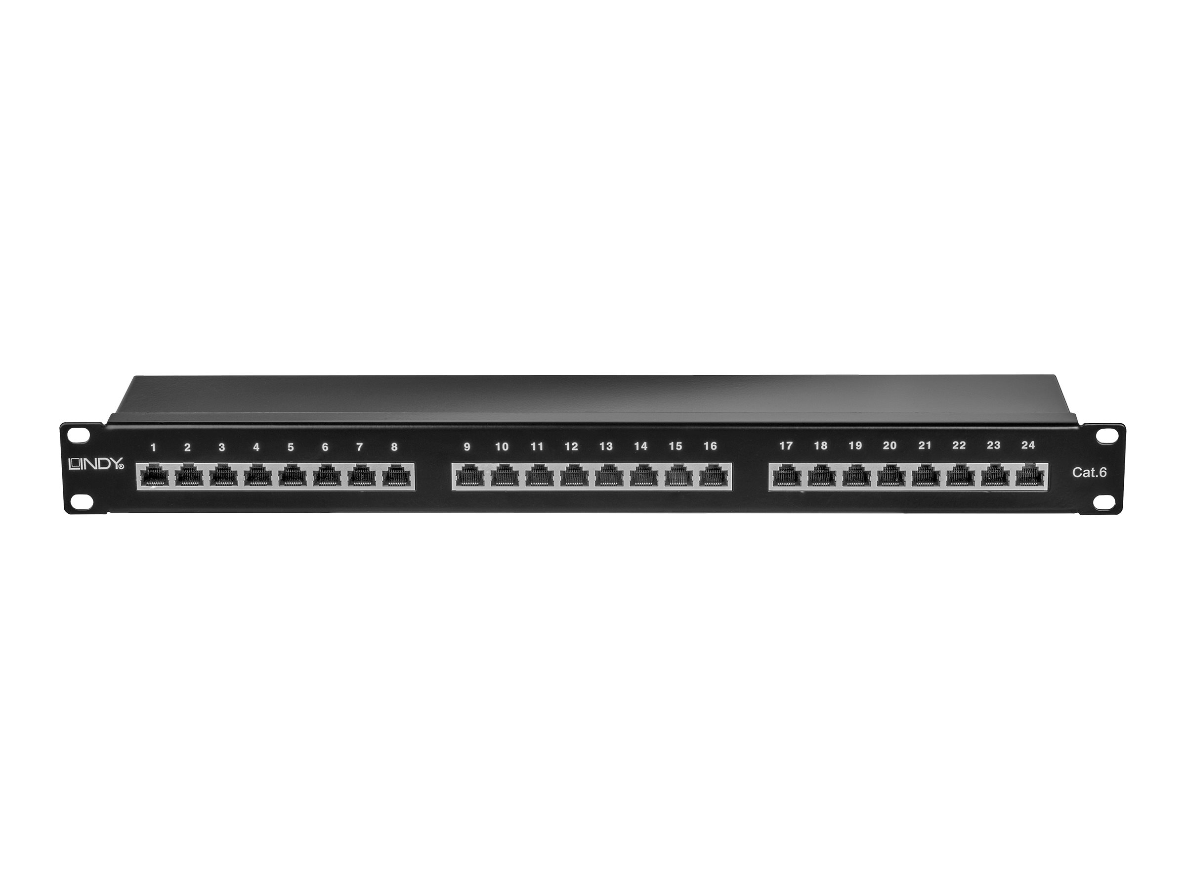 Lindy Patch Panel - RJ-45 X 24 - Schwarz - 1U - 48.3 cm (19")