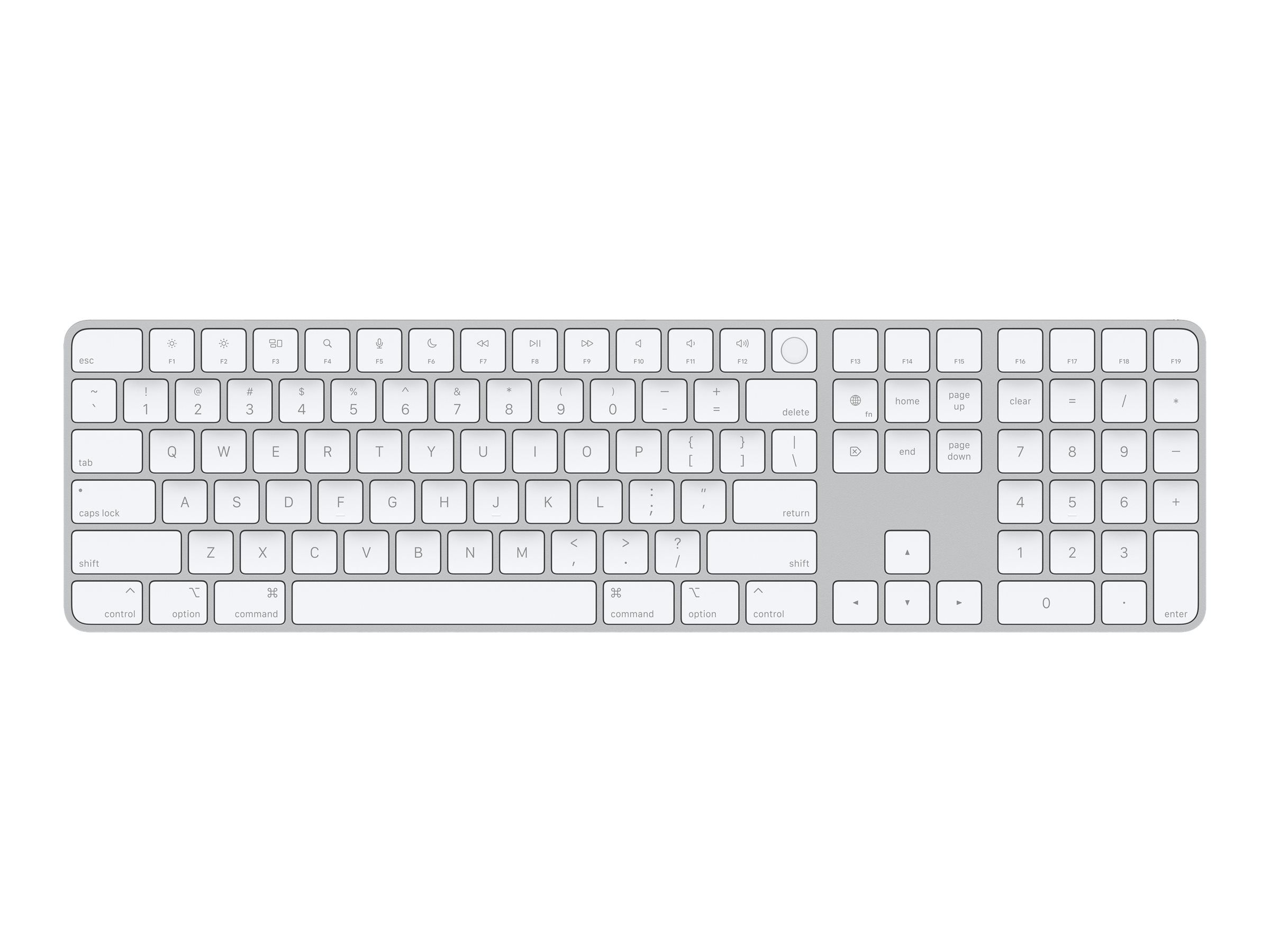 Apple Magic Keyboard with Touch ID and Numeric Keypad - Tastatur - Bluetooth, USB-C - Schwedisch - für iMac (Anfang 2021)