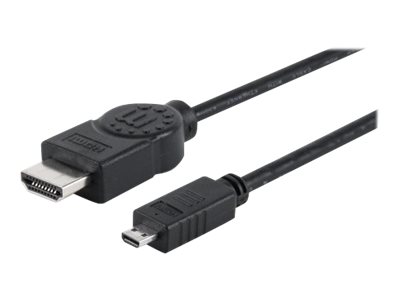 Manhattan HDMI to Micro HDMI Cable with Ethernet, 4K@30Hz (High Speed)