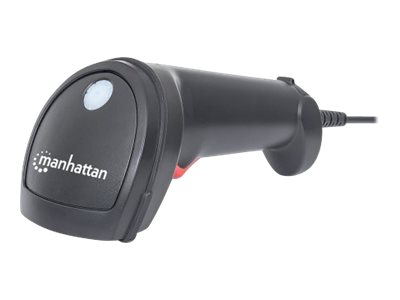 Manhattan Laser Handheld Barcode Scanner, USB, 300mm Scan Depth, Professional Housing, IP42 rating, Cable 1.5m, Max Ambient Light 5,000 lux (sunlight)