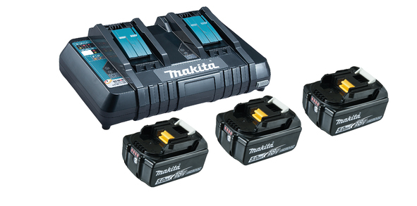 Makita DC18RD - Batterieladegerät + Batterie 3 x