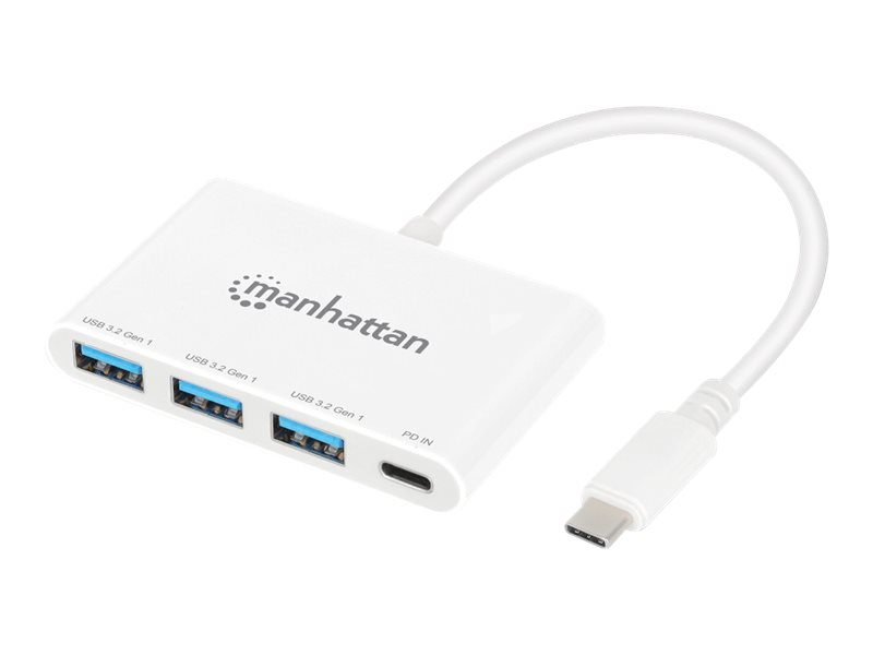 Manhattan Hub - 3 USB-A und 1 USB-C Ports, Stromversorgung