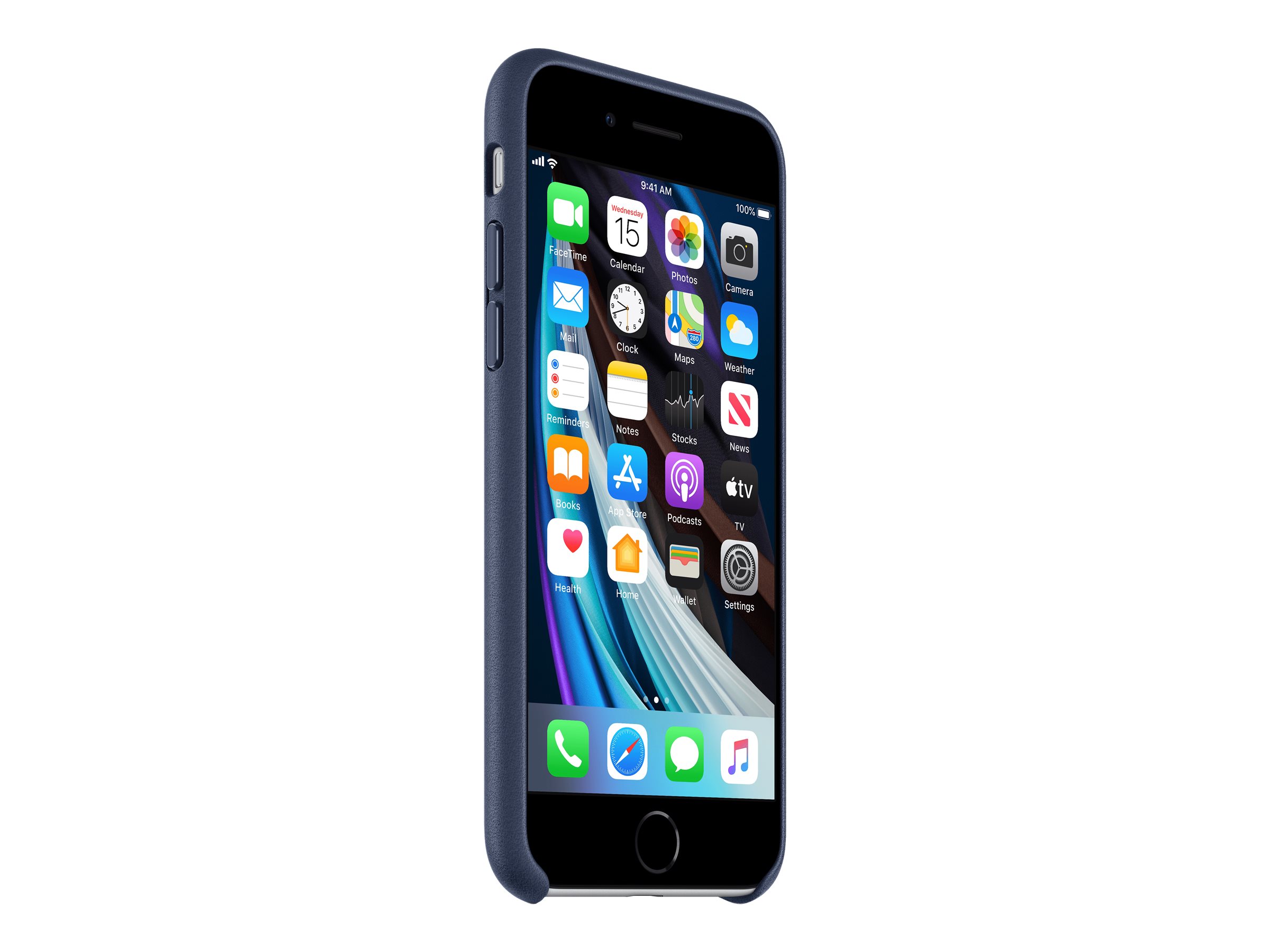 Apple Hintere Abdeckung für Mobiltelefon - Leder - Mitternachtsblau - für iPhone 7, 8, SE (2. Generation)