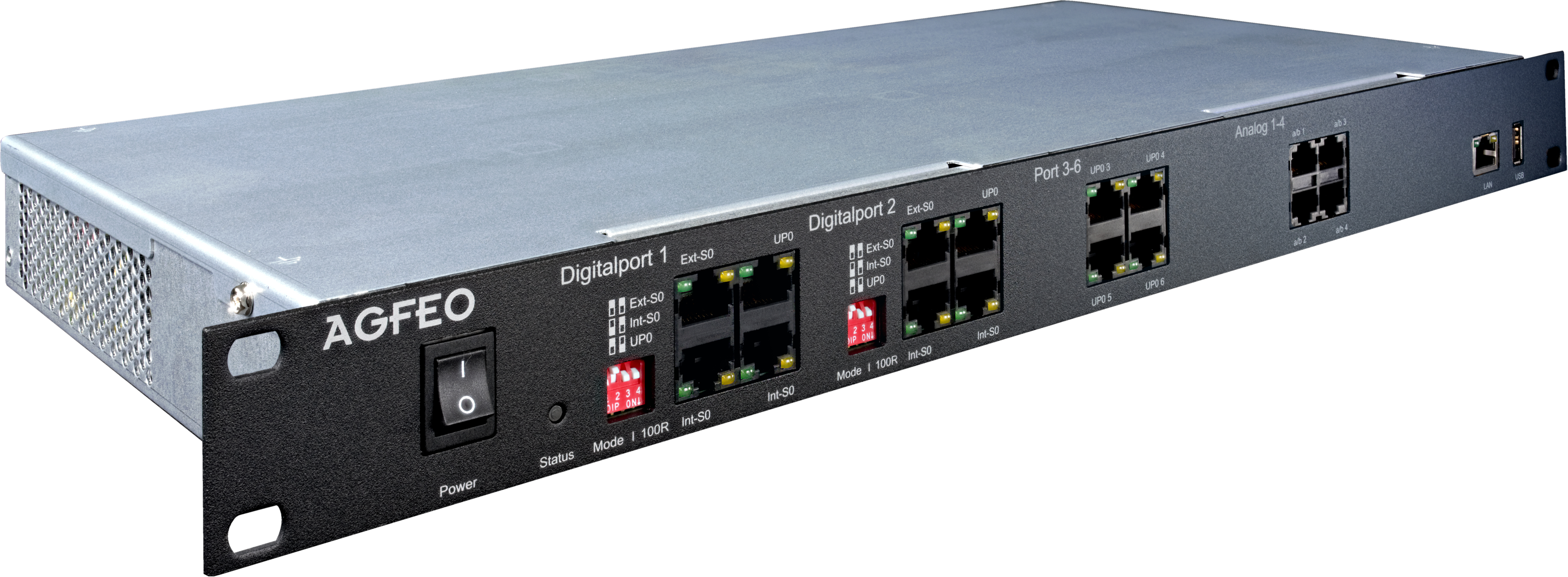 AGFEO ES 628 IT - Hybrid PBX - 1U - in Rack montierbar