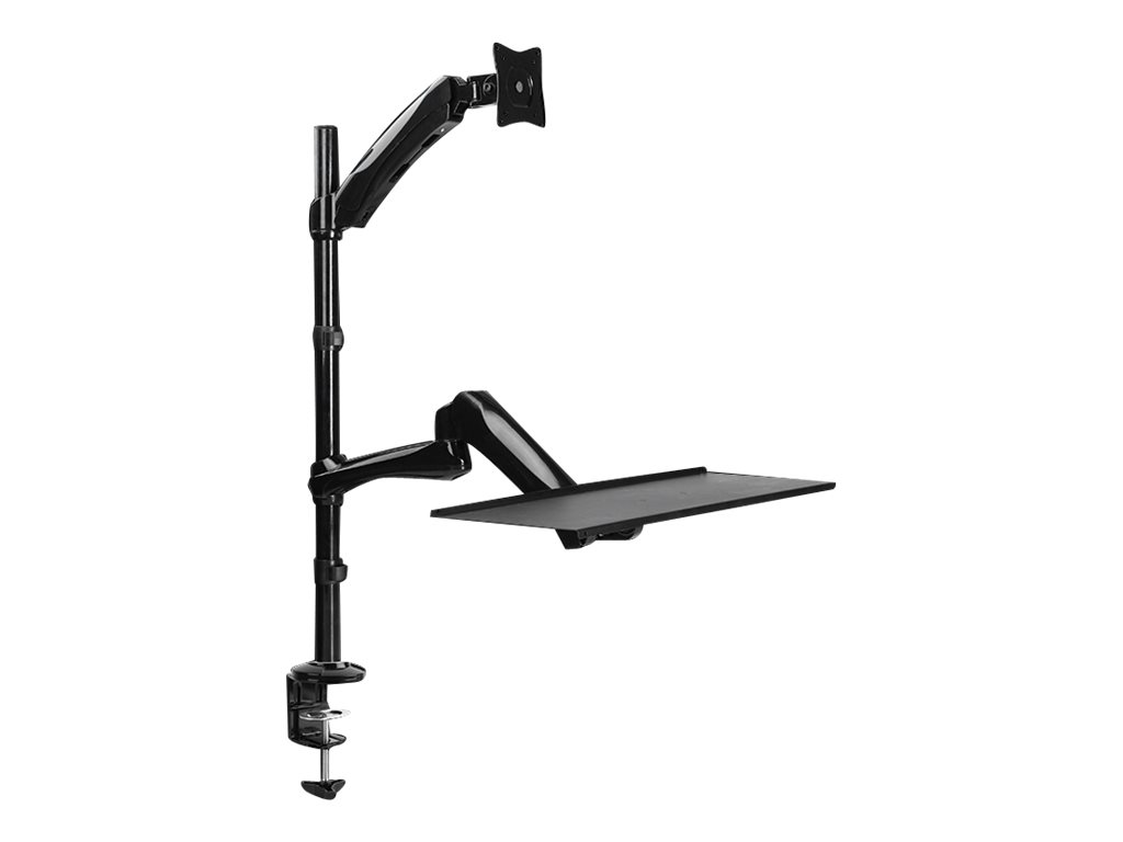LogiLink Sit-Stand Workstation - Befestigungskit für Monitor / Tastatur (einstellbarer Arm)