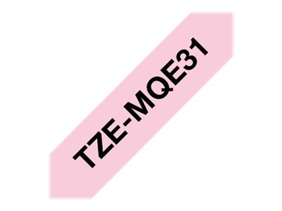 Brother TZe-MQE31 - Schwarz auf Pastellrosa - Rolle (1,2 cm x 8 m)