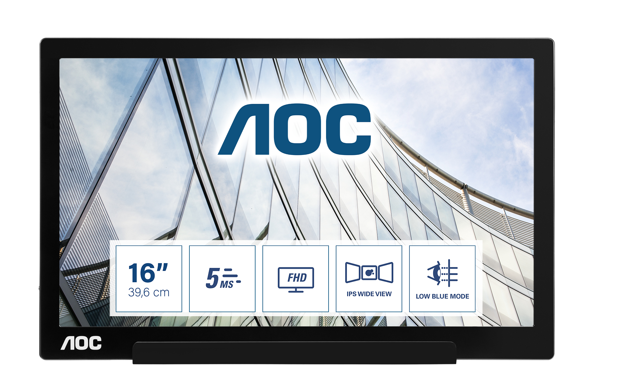 AOC I1601FWUX - LED-Monitor - 40.6 cm (16") (15.6" sichtbar)