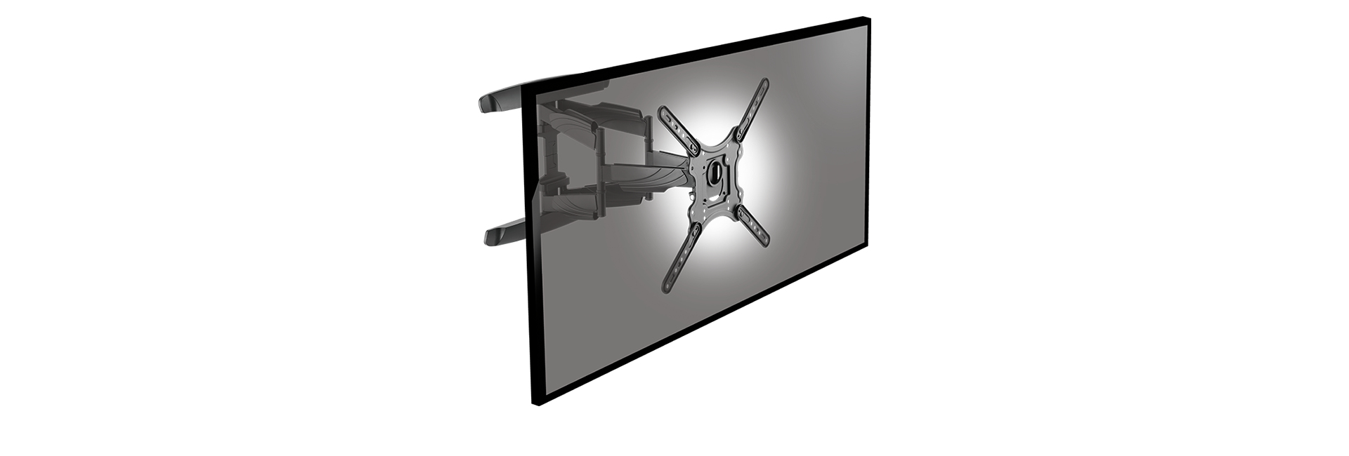 ICY BOX ICY BOX IB-TV1001-W - Klammer - für Flachbildschirm - Kunststoff, Stahl, Aluminiumlegierung - Schwarz - Bildschirmgröße: 58-165 cm (23"-65")