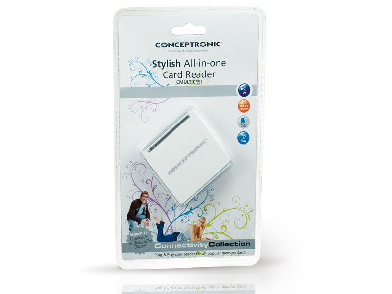 Conceptronic All in One memory card reader/writer - Kartenleser - All-in-one (CF I, CF II, MS, MMC, SD, SDHC)