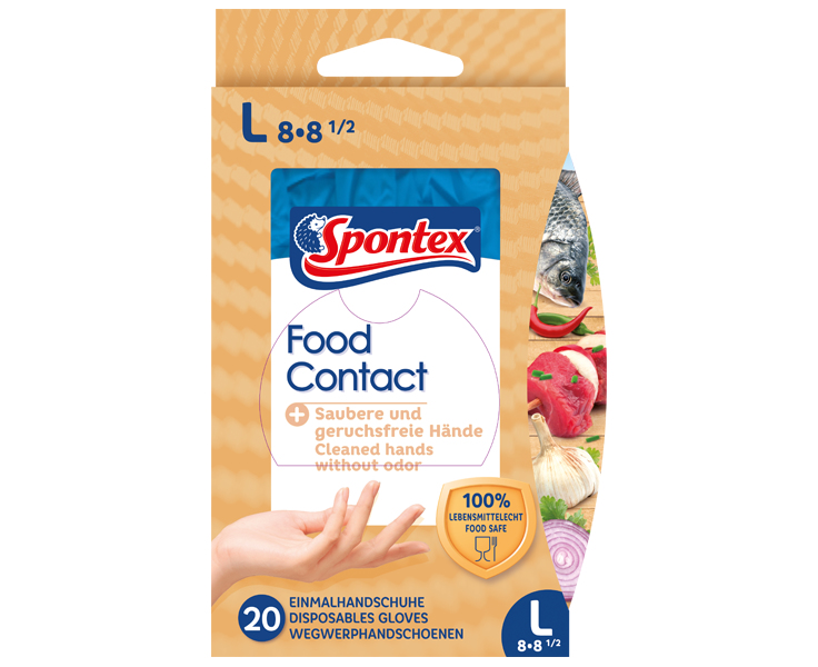 Spontex Einmalhandschuhe Food Contact 20er Pack Gr. 8