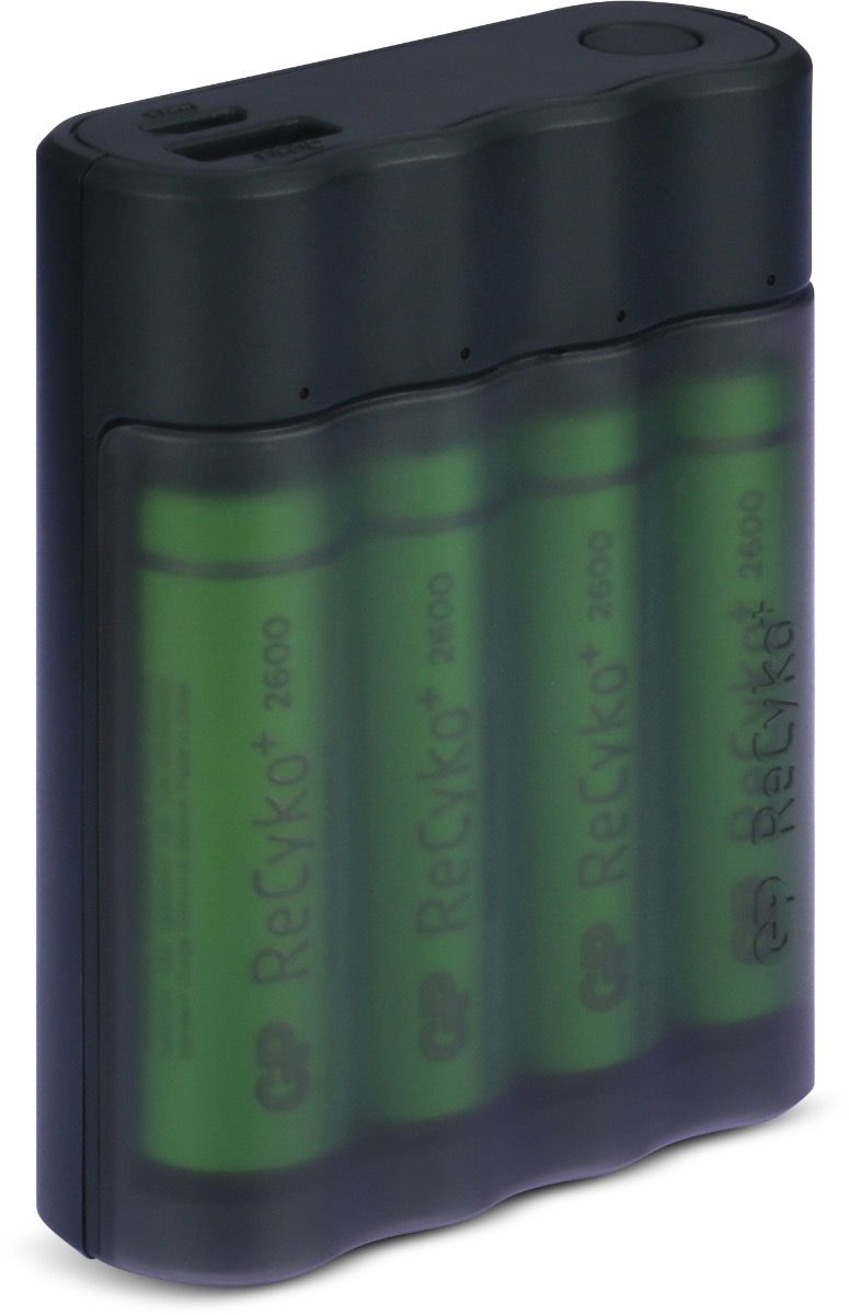 GP Battery ReCyko+ Ladegerät X411 Charge Anyway incl. 4AA 2600 - Ladegerät - Nickel-Metallhydrid (NiMH)