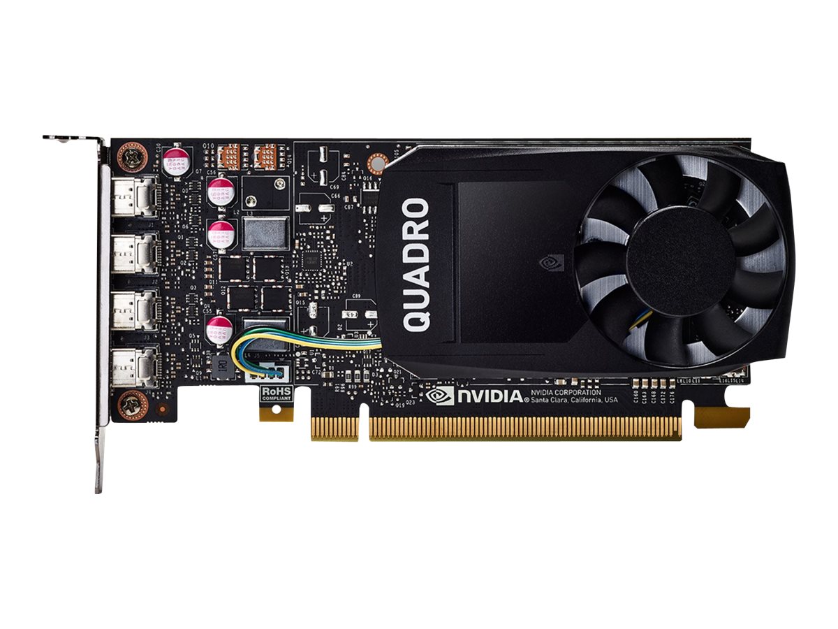 HP NVIDIA Quadro P1000 - Grafikkarten - 1 GPUs - Quadro P1000 - 4 GB GDDR5 - PCIe 3.0 x16 - 4 x Mini DisplayPort - für Workstation Z2 G4 (MT, SFF)