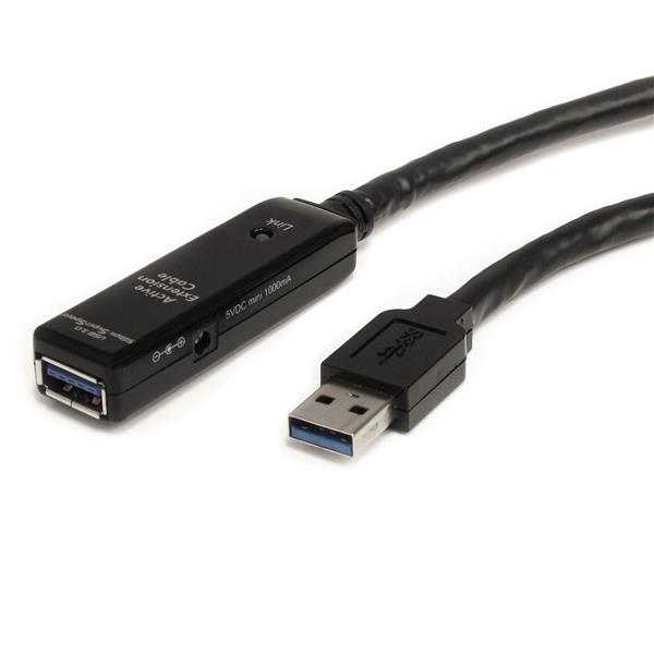 StarTech.com 5 m aktives USB 3.0 Verlängerungskabel - Stecker/Buchse - USB 3.0 SuperSpeed Kabel Verlängerung - USB-Verlängerungskabel - USB Typ A (M)
