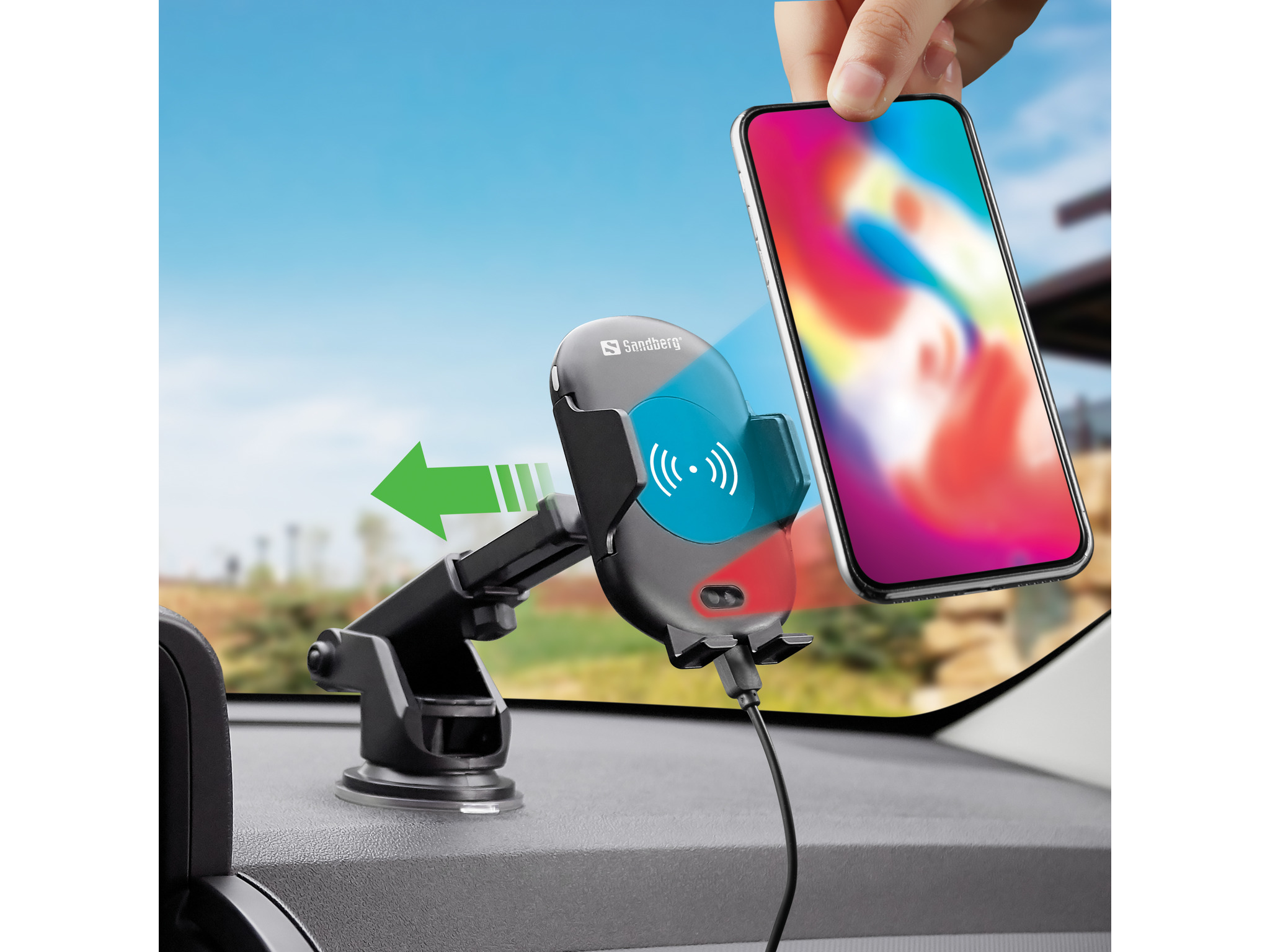 SANDBERG In Car Wireless Charger IR - Kabelloses Ladegerät