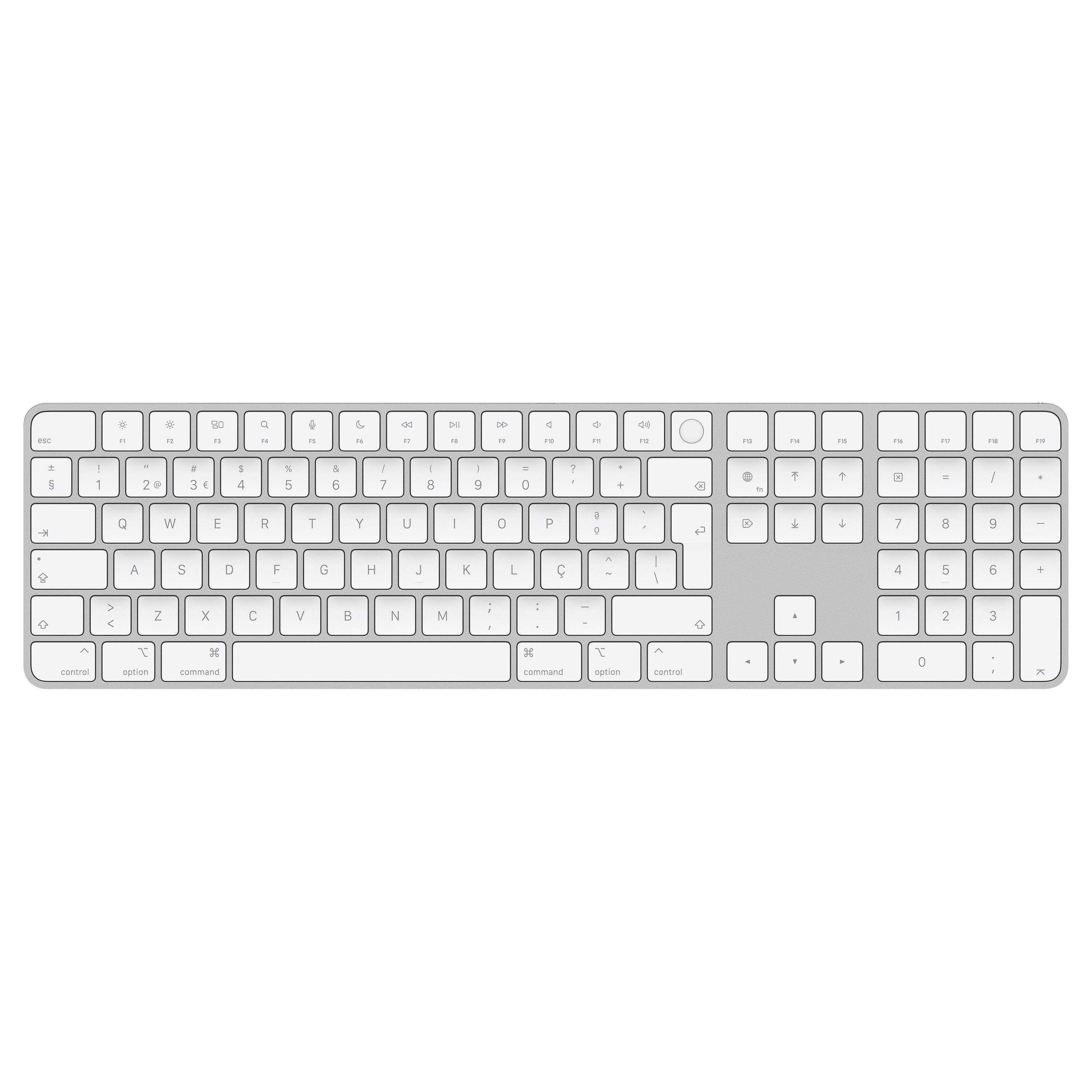 Apple Magic Keyboard with Touch ID and Numeric Keypad - Tastatur - Bluetooth, USB-C - QWERTY - Portugiesisch - für iMac (Anfang 2021)