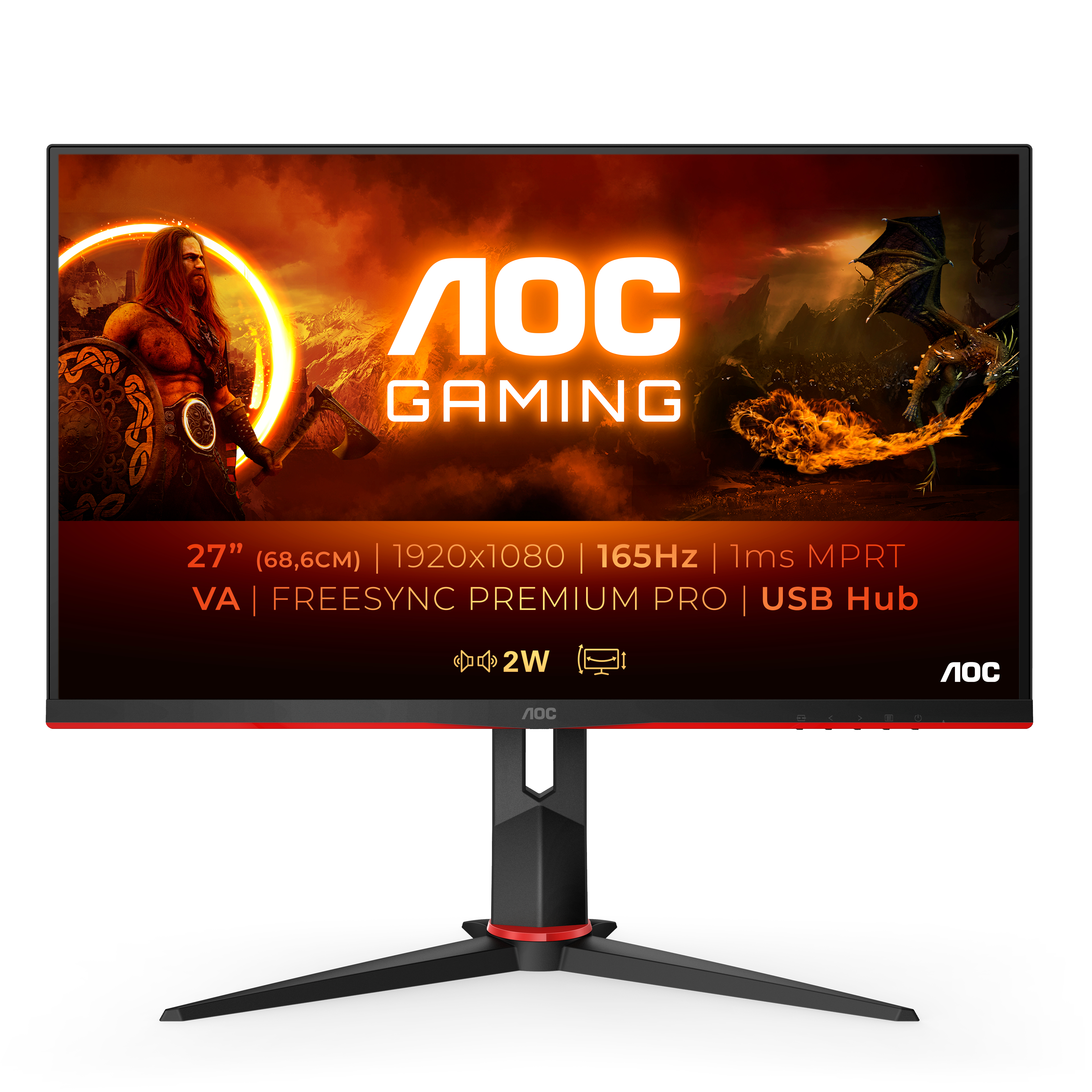 AOC Gaming 27G2SU/BK - LED-Monitor - Gaming - 68.6 cm (27")