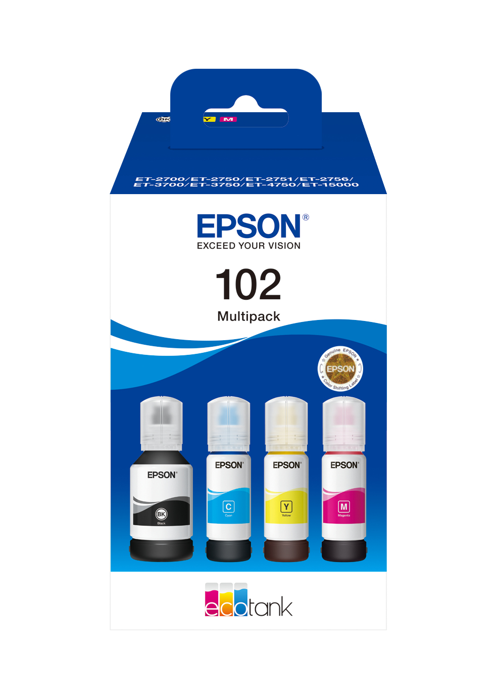 Epson 102 Multipack - 4er-Pack - Schwarz, Gelb, Cyan, Magenta