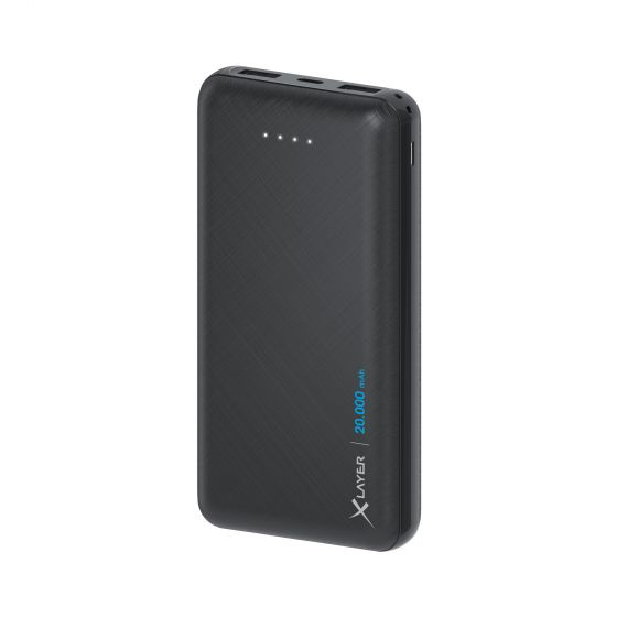 Xlayer 217283 - Schwarz - Handy/Smartphone - Tablet - Lithium Polymer (LiPo) - 20000 mAh - USB - 5 V