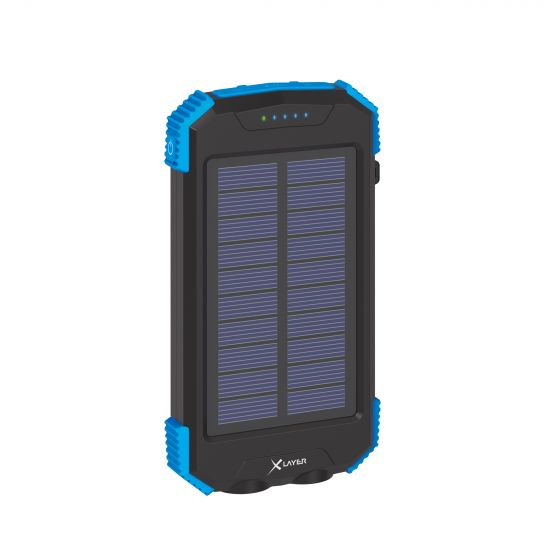 Xlayer PLUS Solar & Wireless - Solar-Powerbank - Li-Pol - 10000 mAh - 37 Wh - 2.1 A (USB)