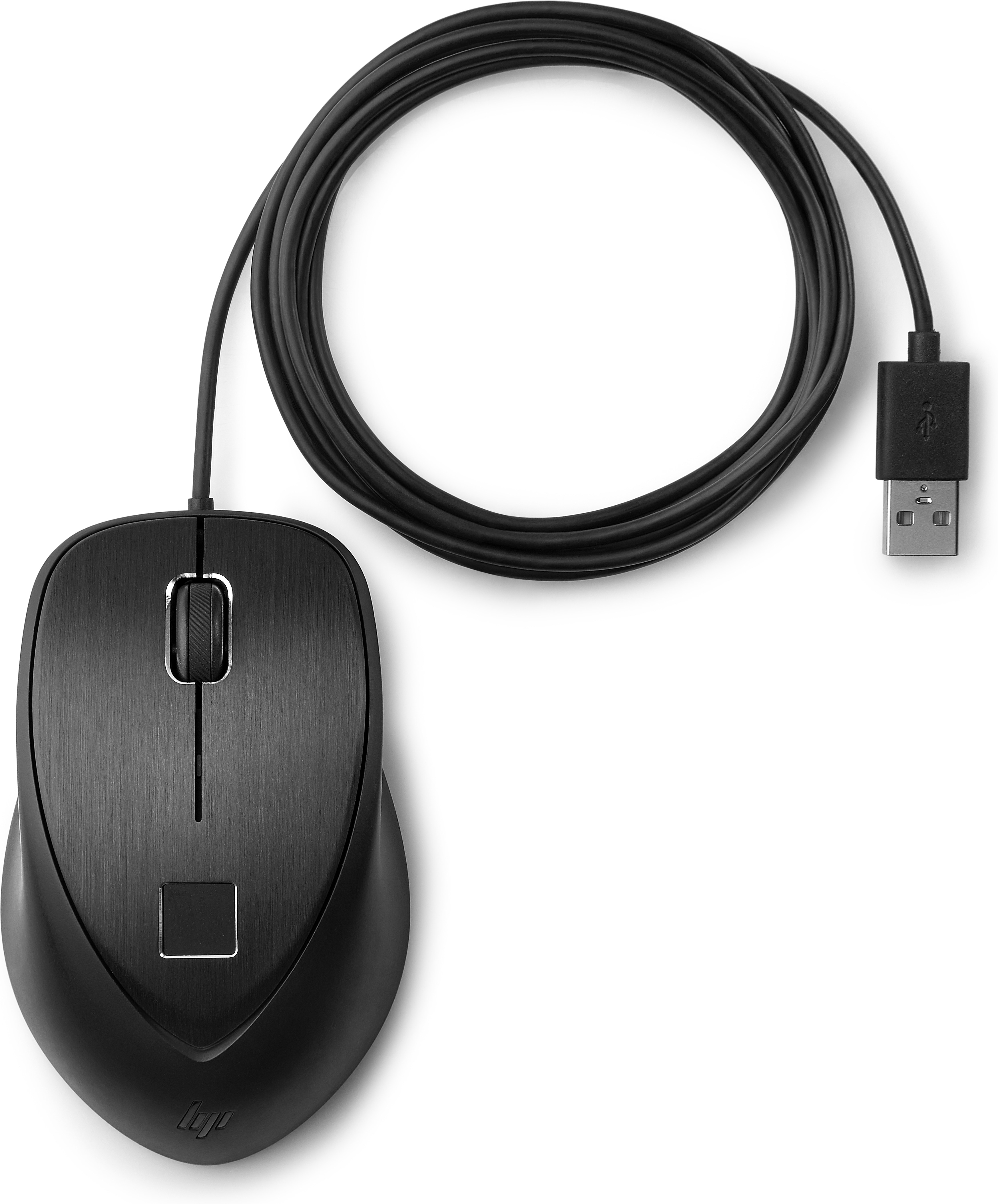 HP Fingerprint - Maus - Laser - 3 Tasten - kabelgebunden