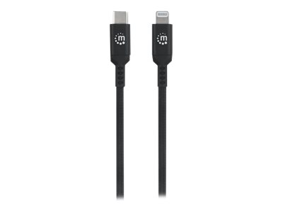 Manhattan Charge & Sync Lightning® Cable, USB-C to Lighting, 0.5m, Male to Male, MFi Certified (Apple approval program)